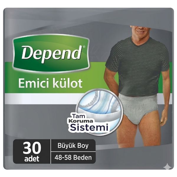 Depend Külot Erkek Hasta Bezi Large 30'lu